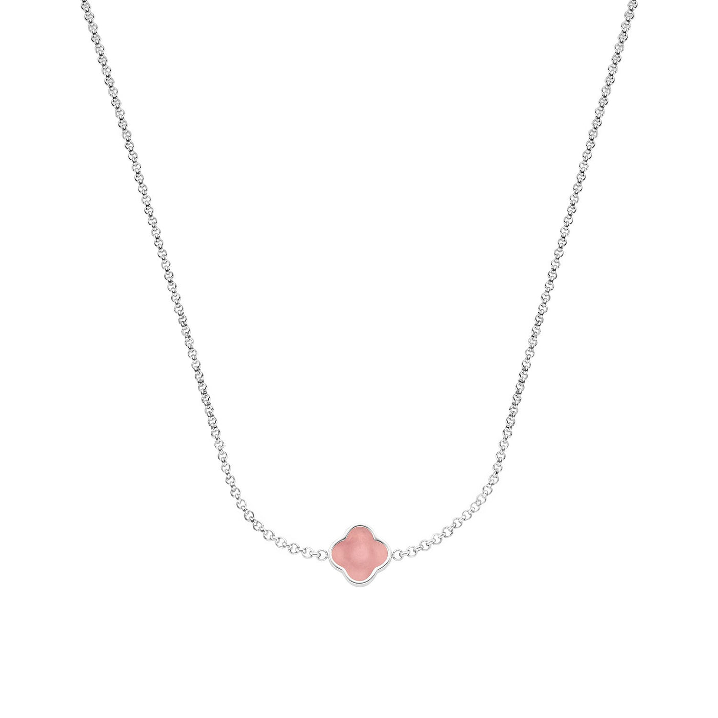Clover Custom Name Necklace (Silver)