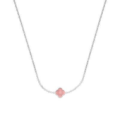 Clover Custom Name Necklace (Silver)