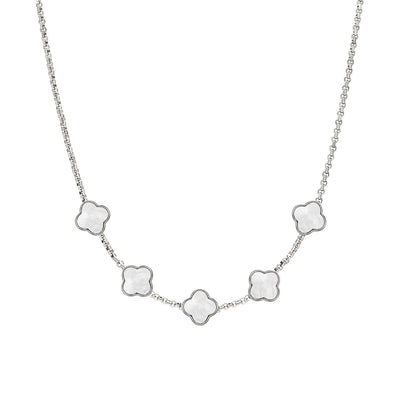Clover Custom Name Necklace (Silver)