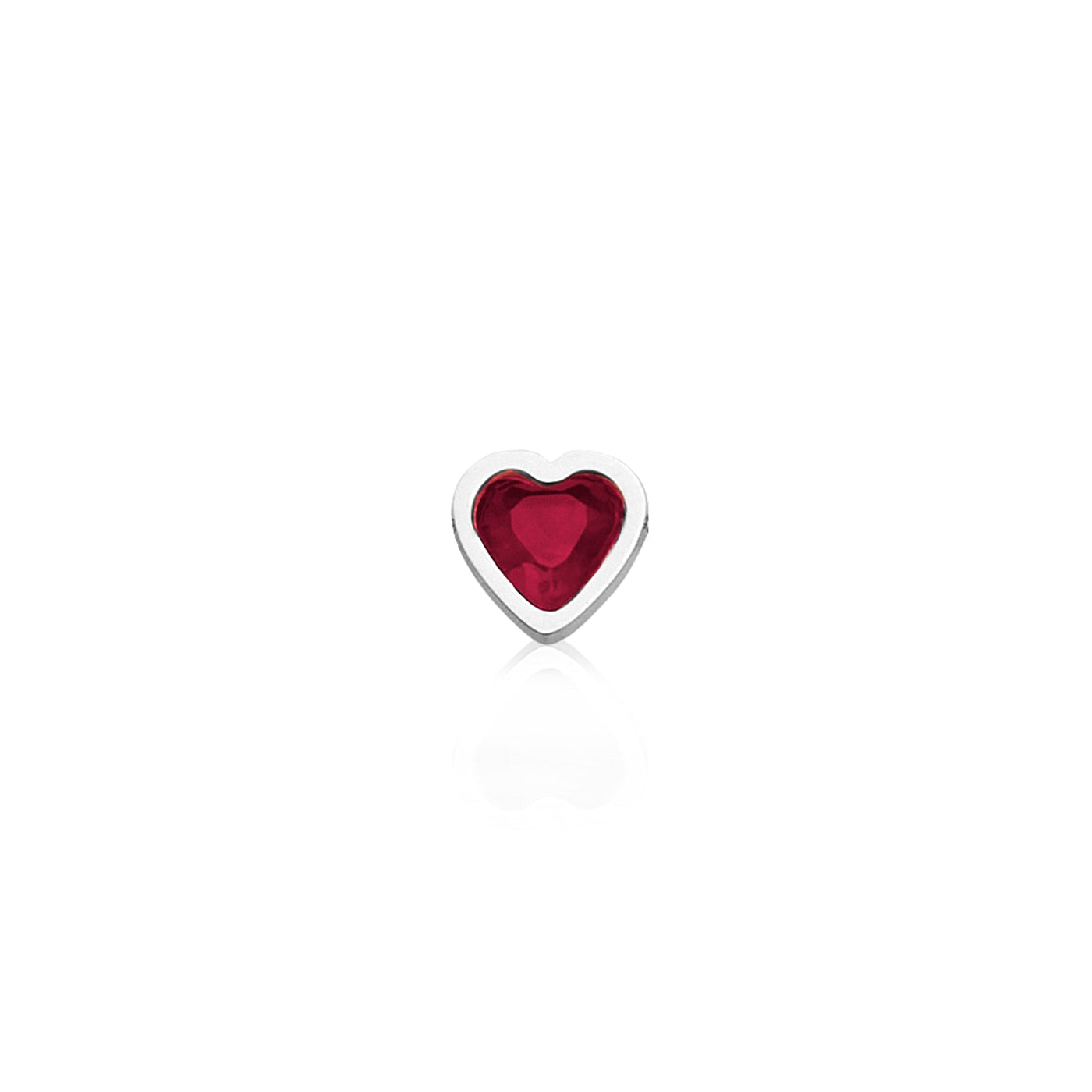 Mini Heart Birthstone Bracelet (Silver)