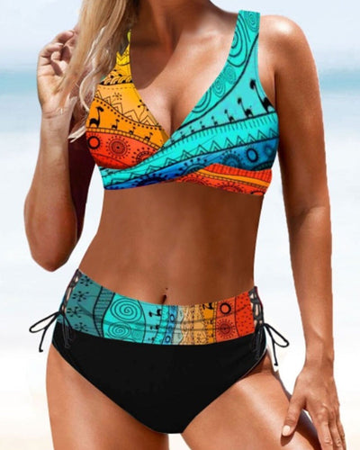 Earle - Bunter Bikini-Badeanzug