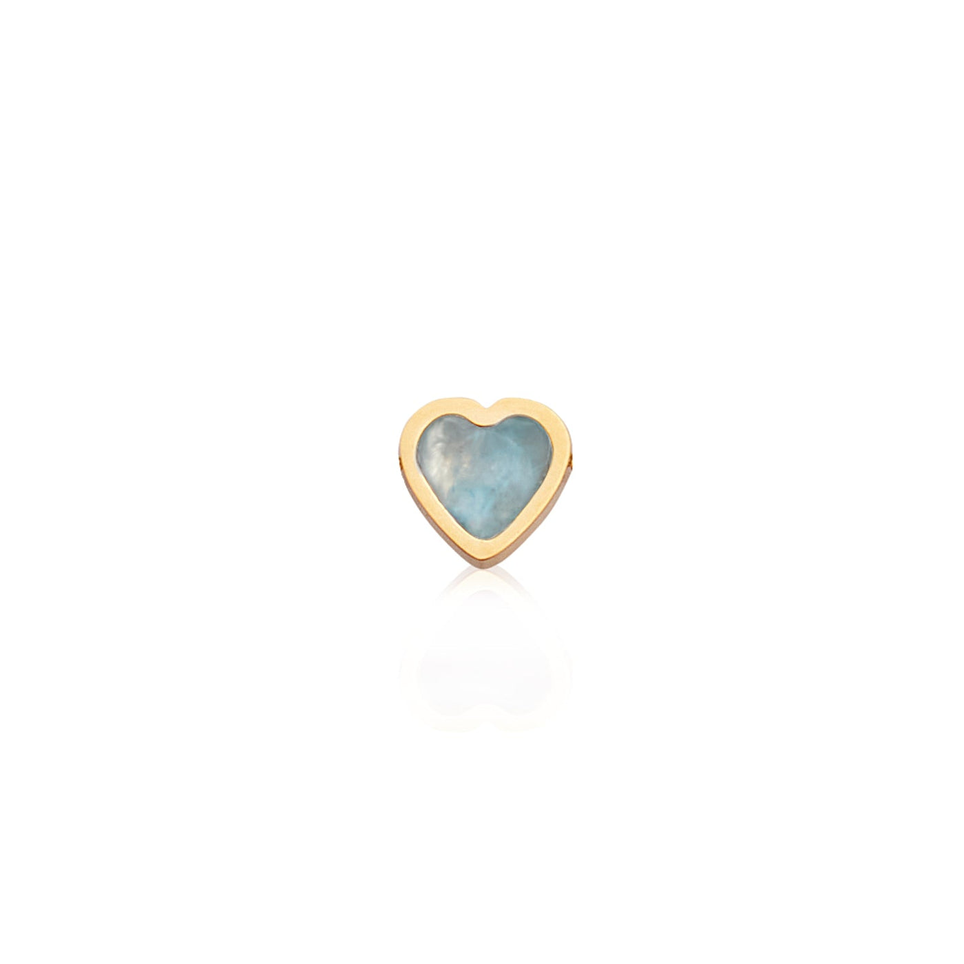 Mini Heart Birthstone Stud Earrings (Gold)