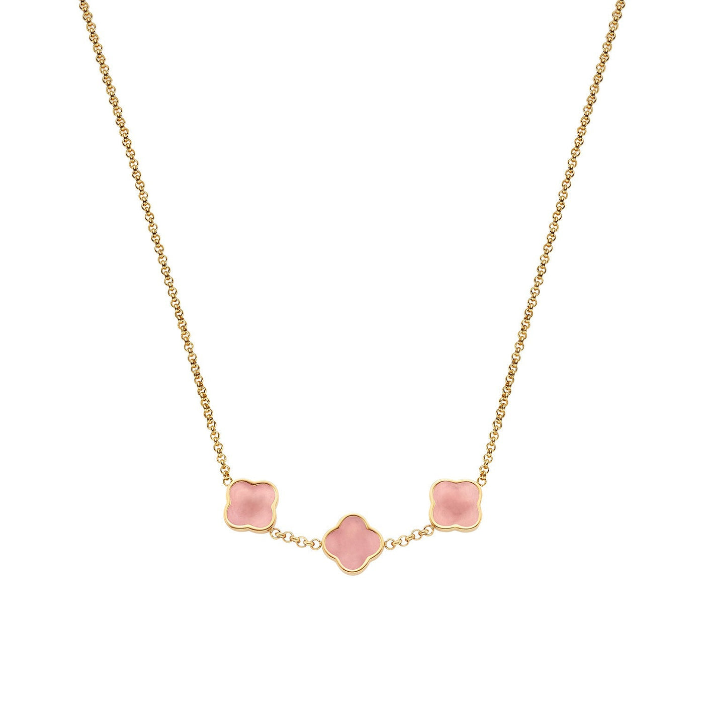 Clover Custom Name Necklace (Gold)