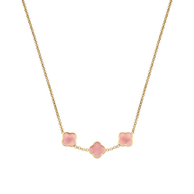 Clover Custom Name Necklace (Gold)