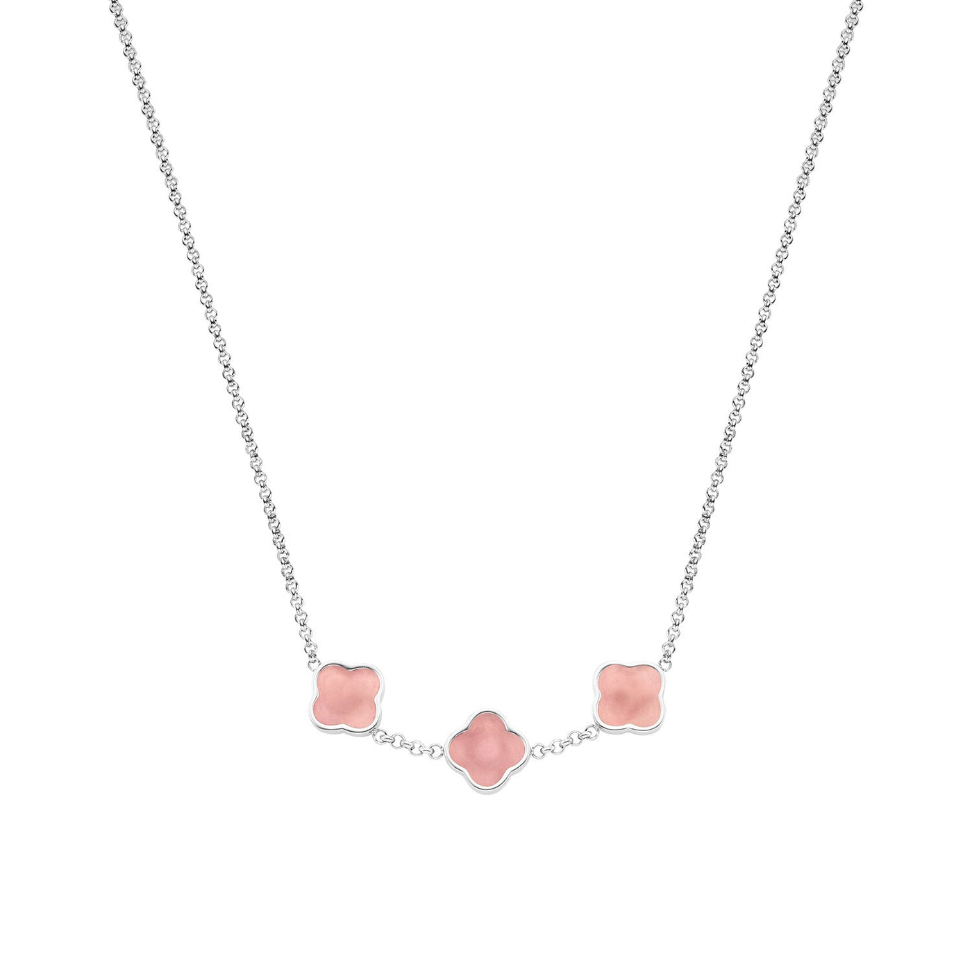 Clover Custom Name Necklace (Silver)
