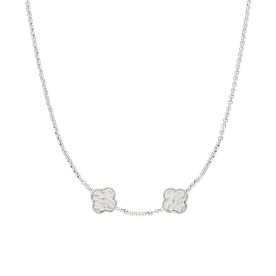 Clover Custom Name Necklace (Silver)