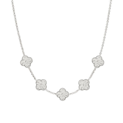 Clover Custom Name Necklace (Silver)