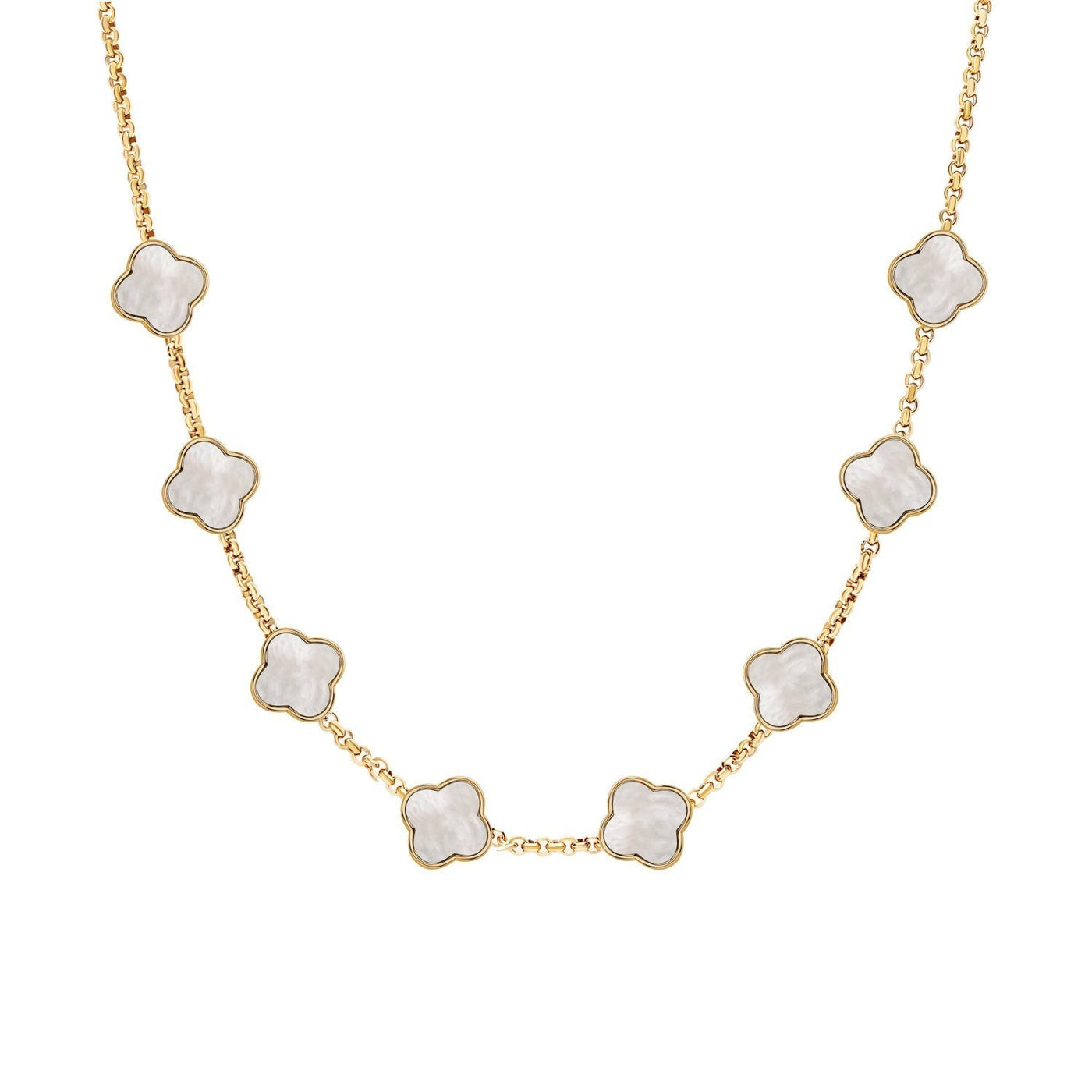 Clover Custom Name Necklace (Gold)