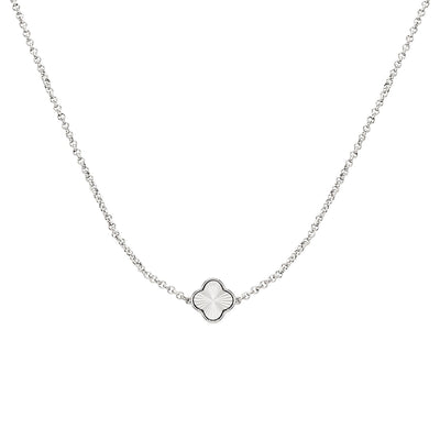 Clover Custom Name Necklace (Silver)