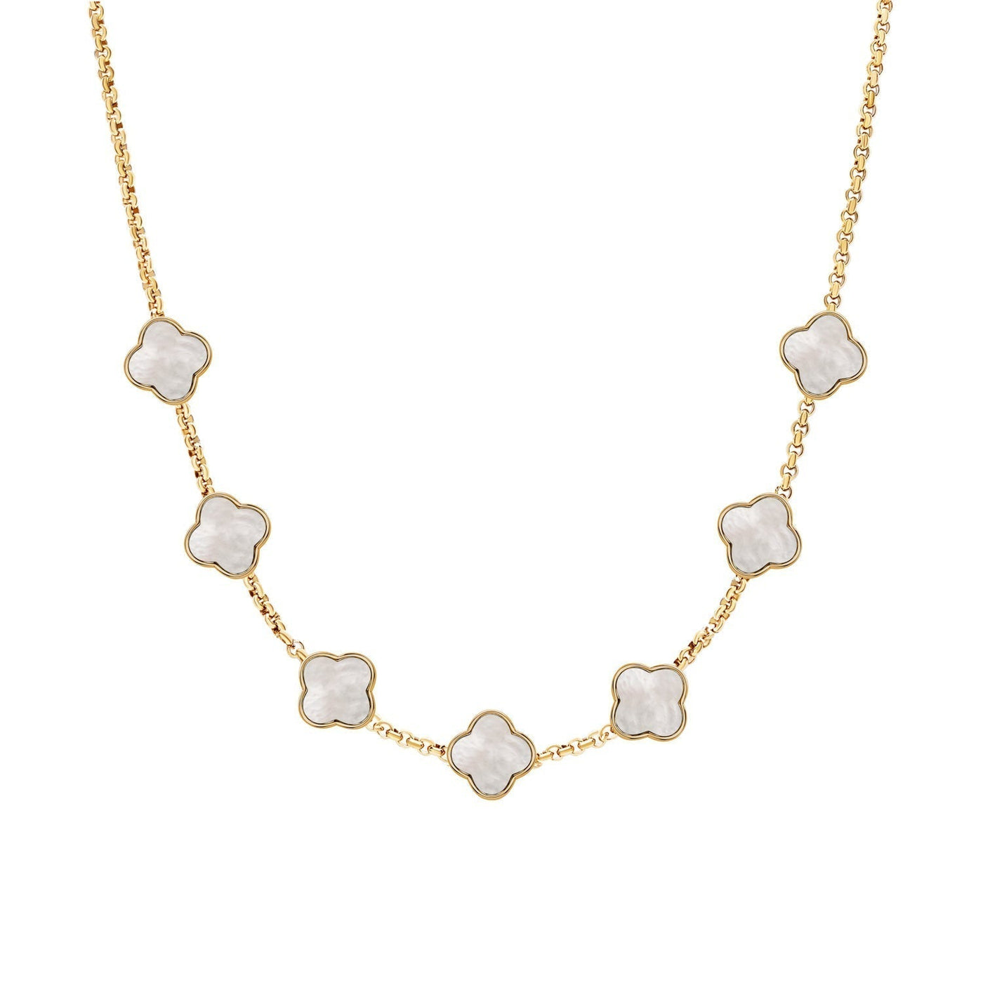 Clover Custom Name Necklace (Gold)