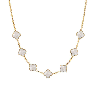 Clover Custom Name Necklace (Gold)