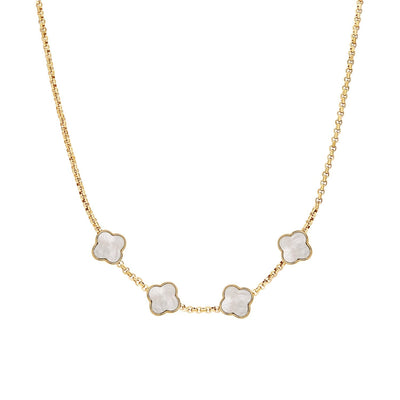 Clover Custom Name Necklace (Gold)