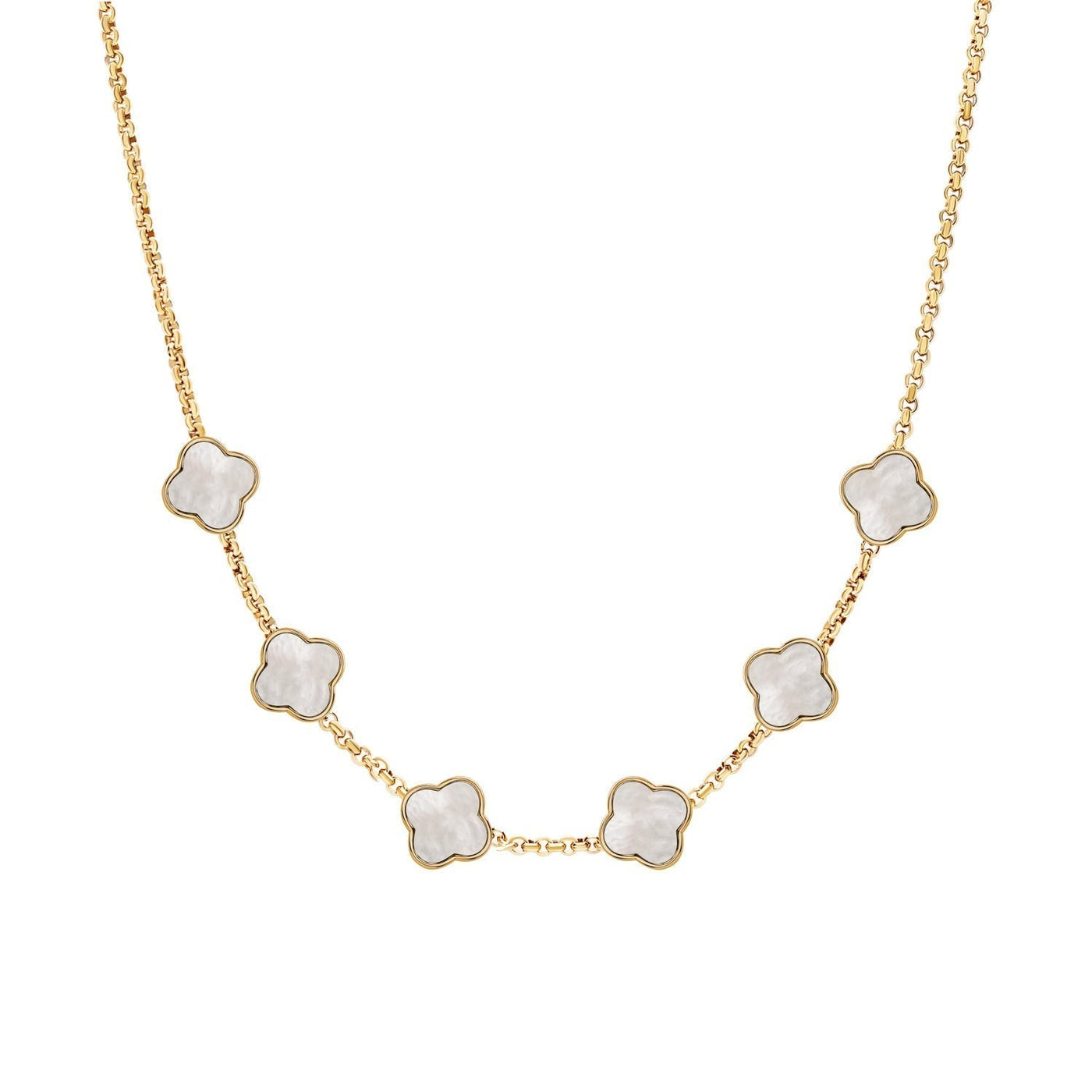 Clover Custom Name Necklace (Gold)
