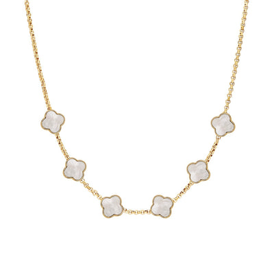 Clover Custom Name Necklace (Gold)