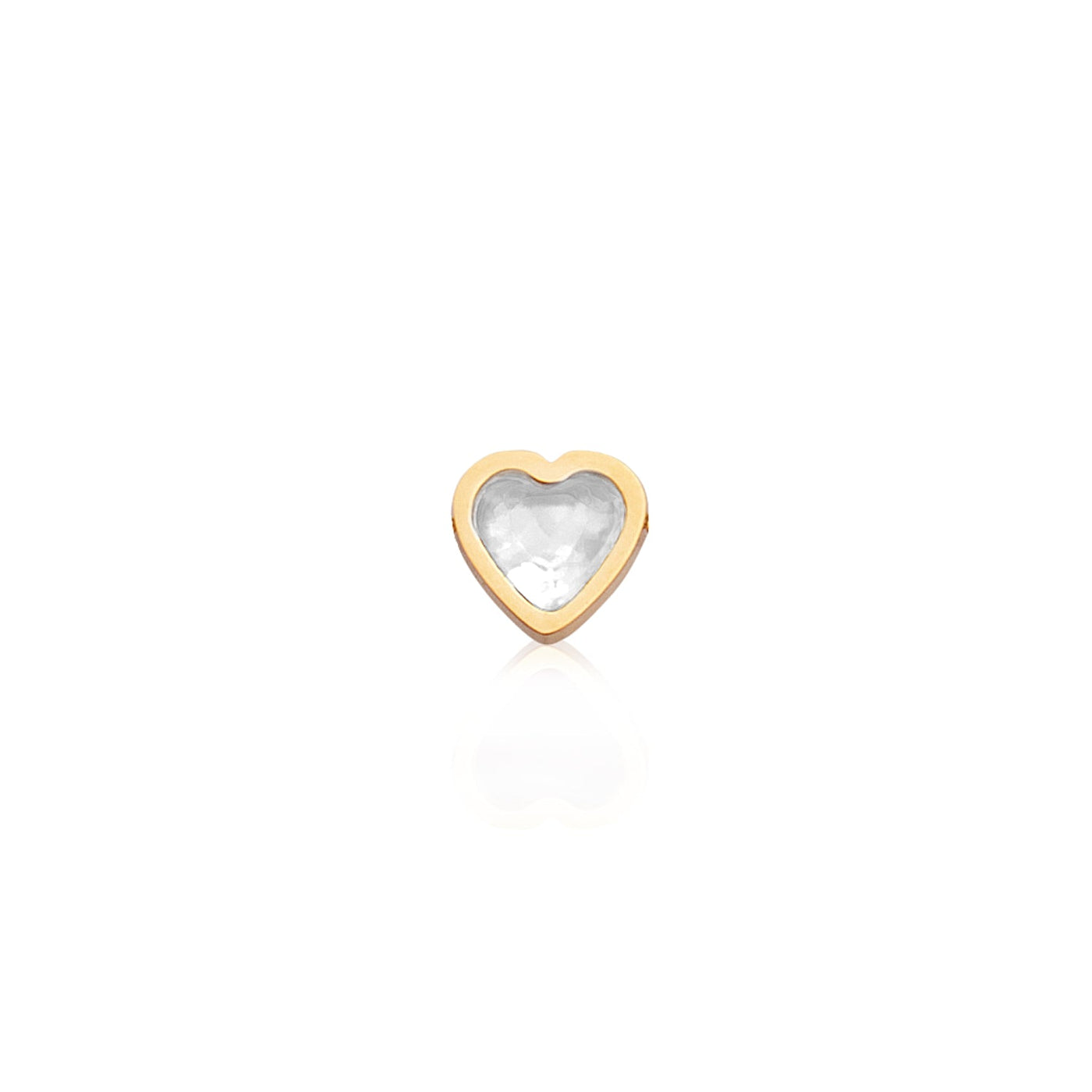 Mini Heart Birthstone Necklace (Gold)