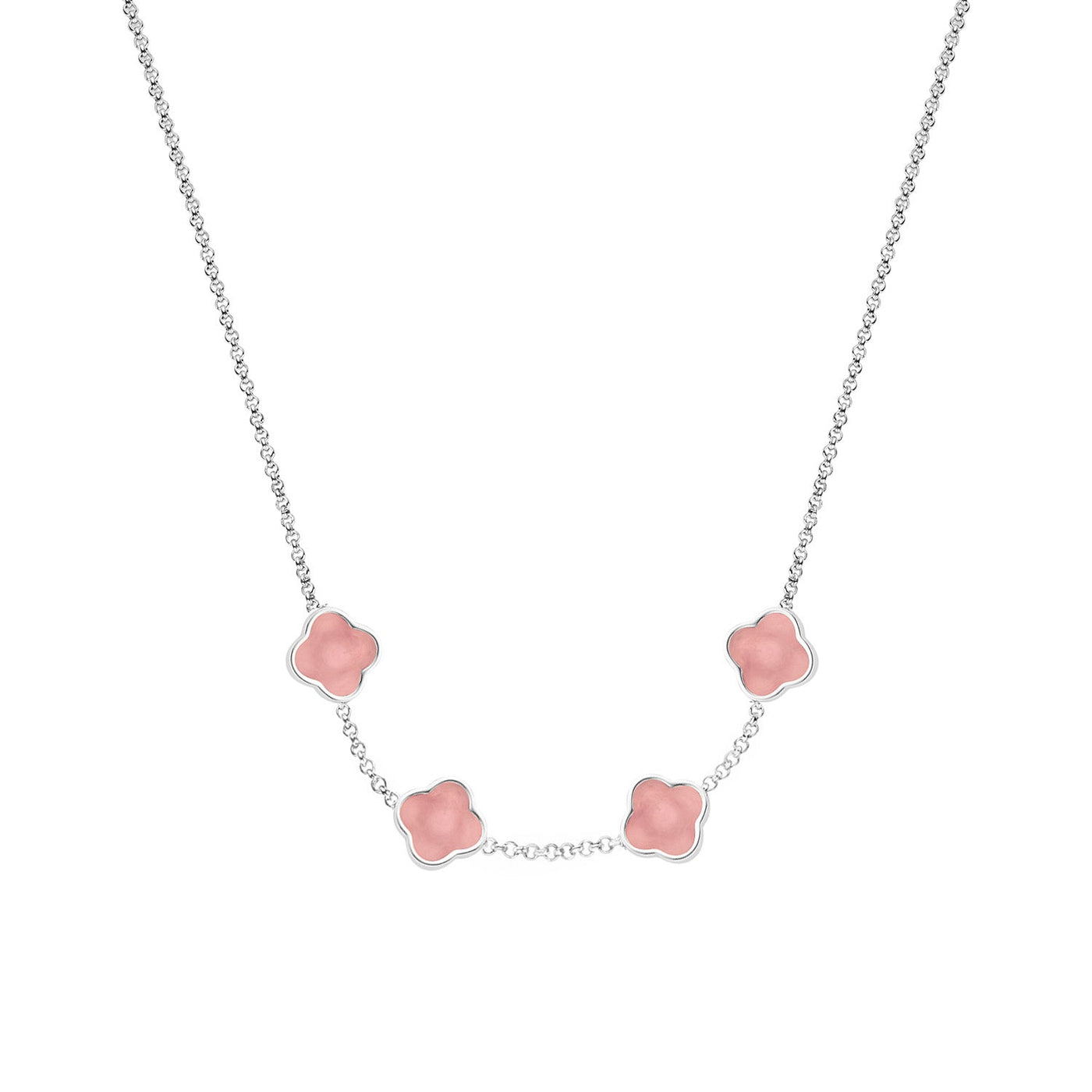 Clover Custom Name Necklace (Silver)