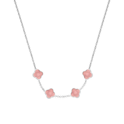 Clover Custom Name Necklace (Silver)
