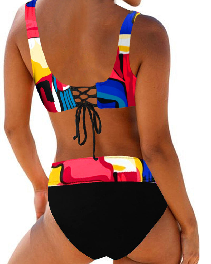 Earle - Bunter Bikini-Badeanzug