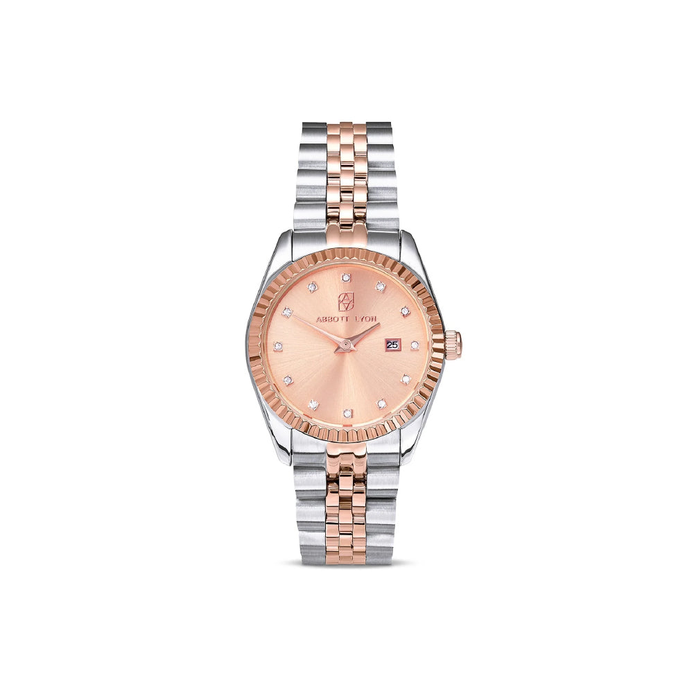 Mini Two Tone Blush Link Belgravia 30 Watch