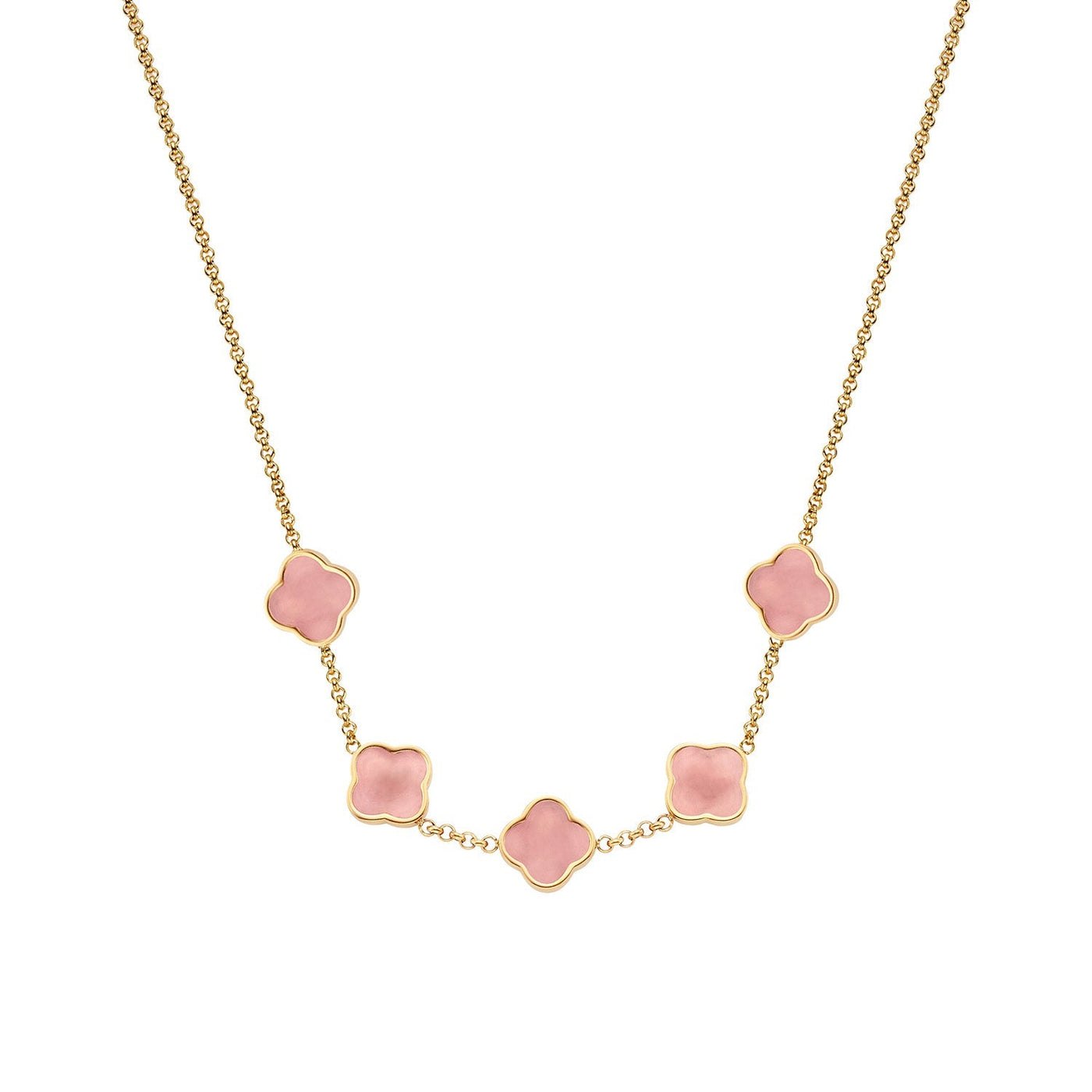 Clover Custom Name Necklace (Gold)