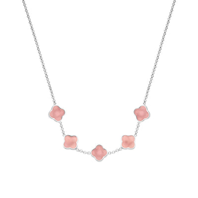 Clover Custom Name Necklace (Silver)