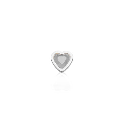 Mini Heart Birthstone Necklace (Silver)