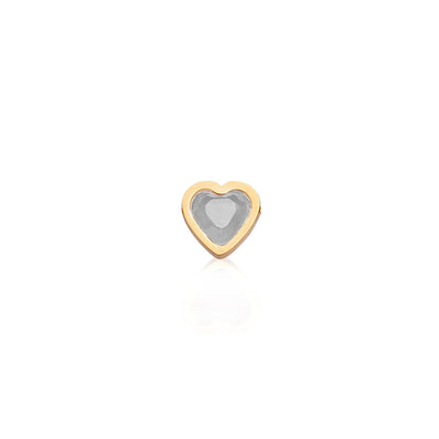 Mini Heart Birthstone Necklace (Gold)