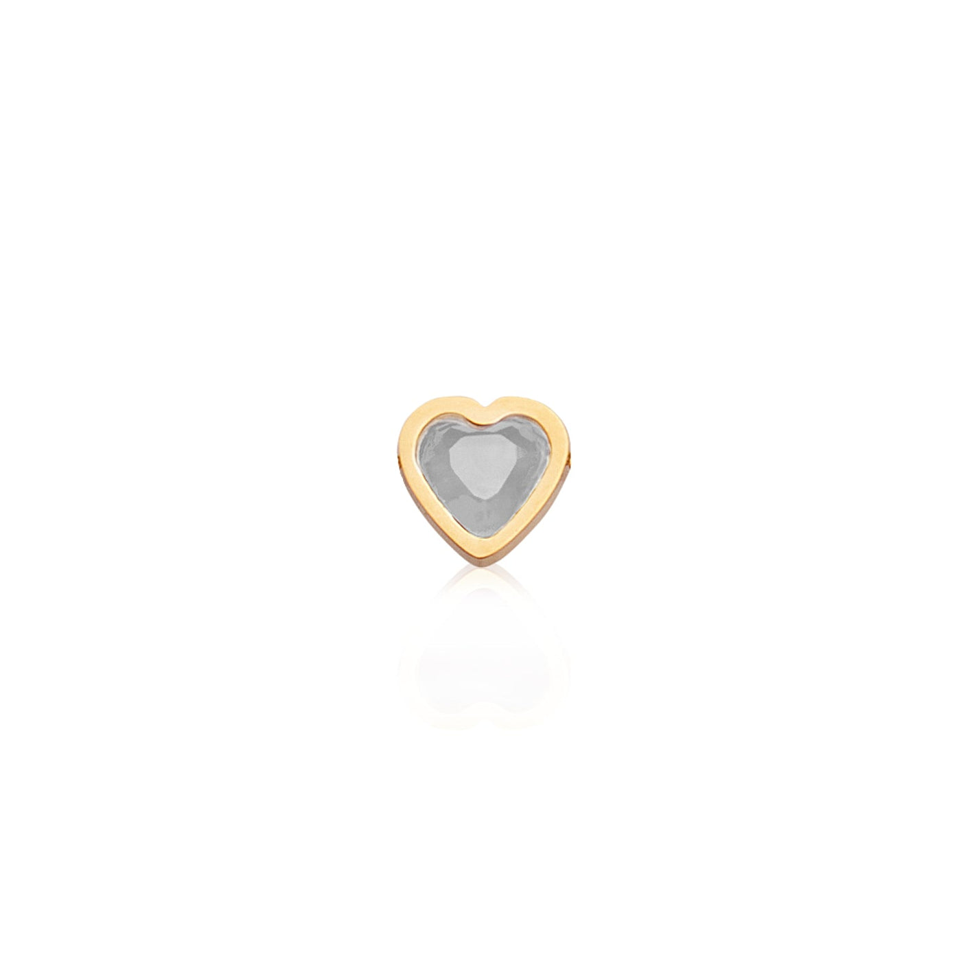 Mini Heart Birthstone Bracelet (Gold)