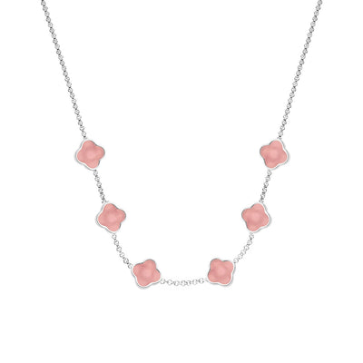 Clover Custom Name Necklace (Silver)