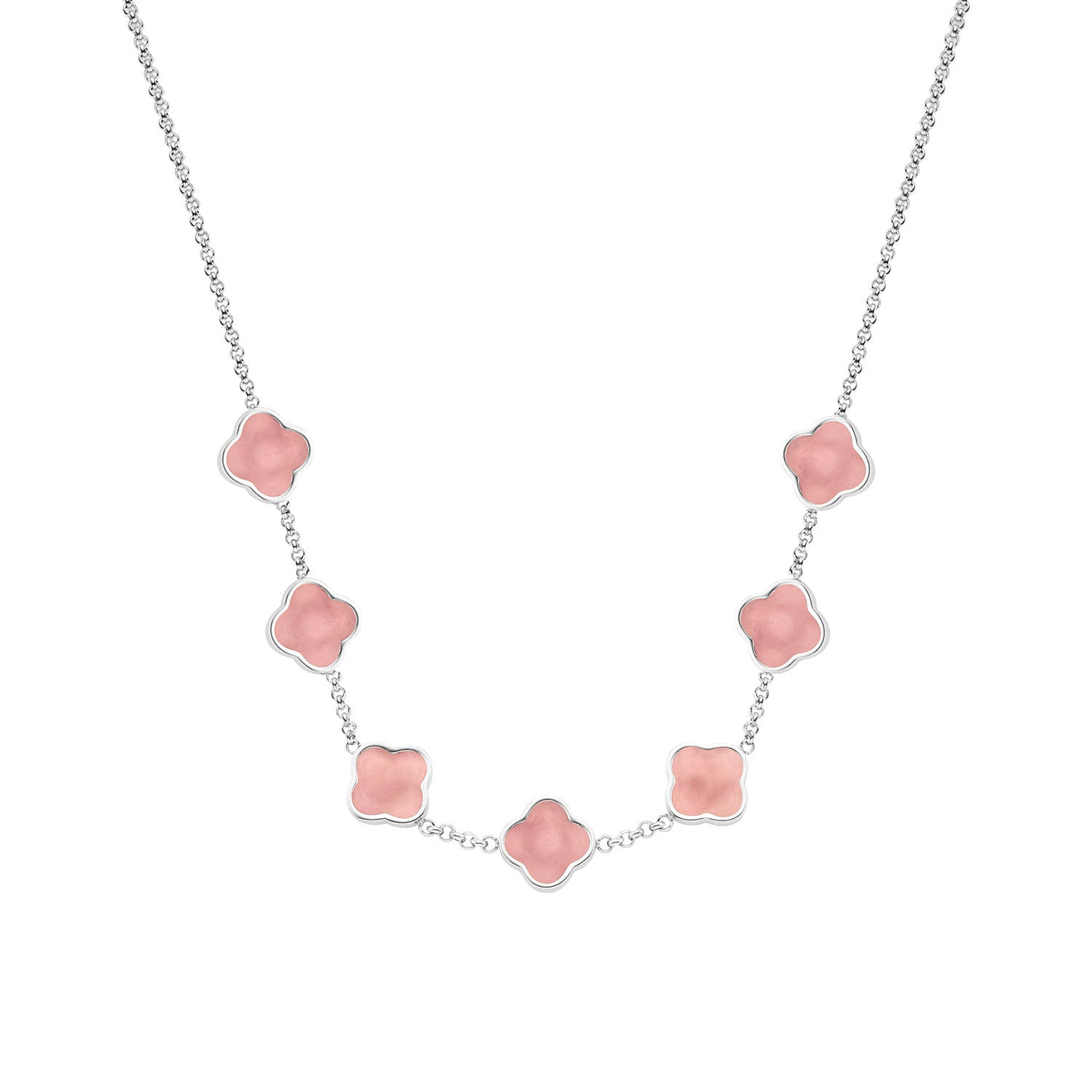 Clover Custom Name Necklace (Silver)