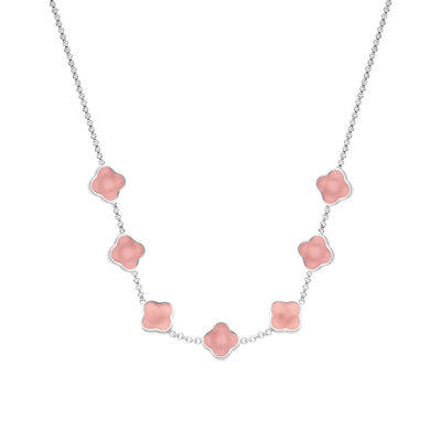 Clover Custom Name Necklace (Silver)