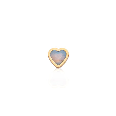 Mini Heart Birthstone Necklace (Gold)