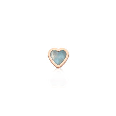 Mini Heart Birthstone Bracelet (Rose Gold)