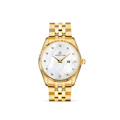 Gold Pearl Link Belgravia 36 Watch
