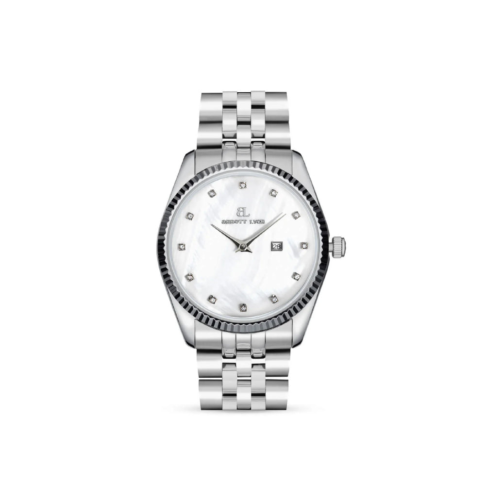 Silver Pearl Link Belgravia 36 Watch