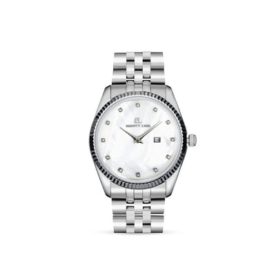 Silver Pearl Link Belgravia 36 Watch