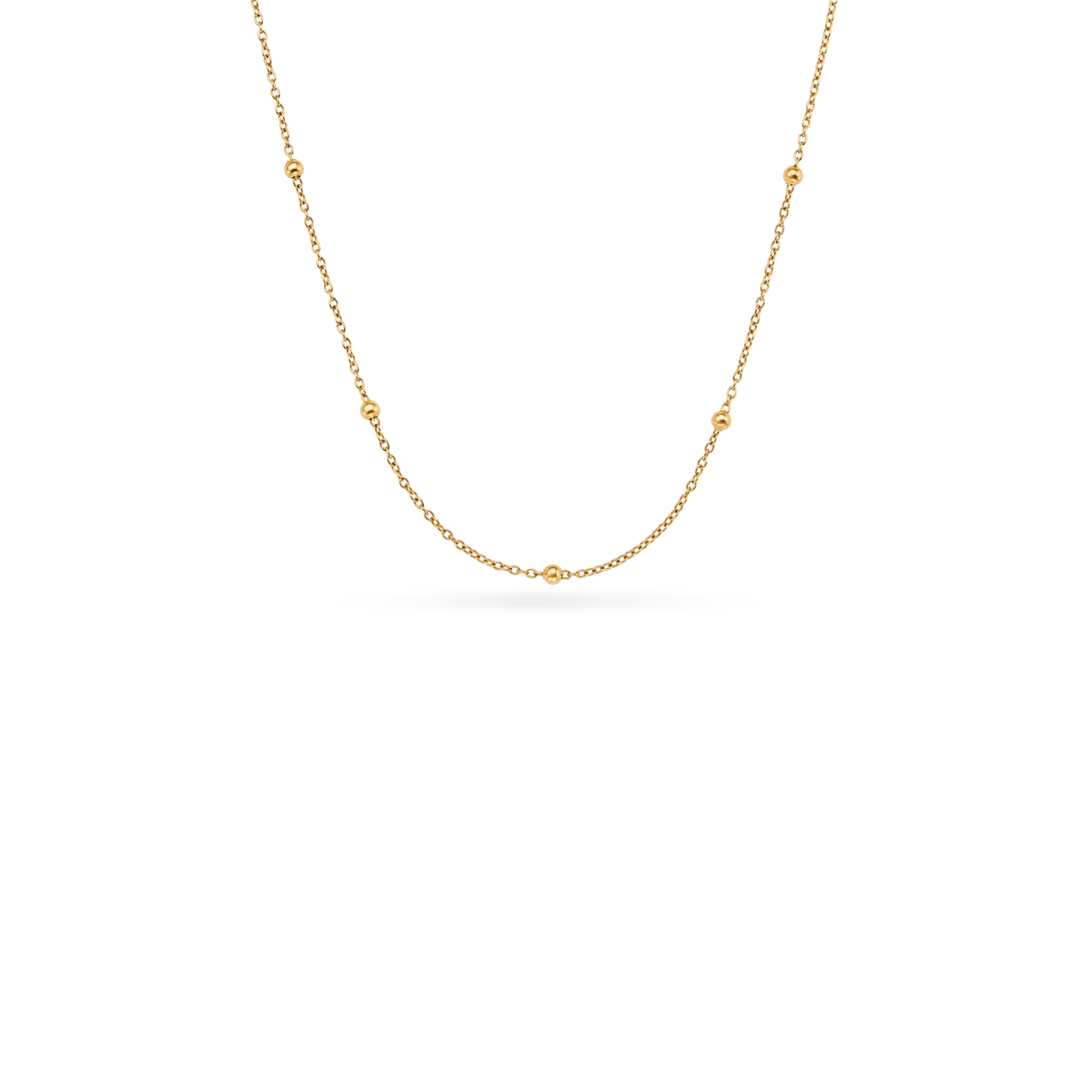 Fine Sphere Chain Necklace (Gold)