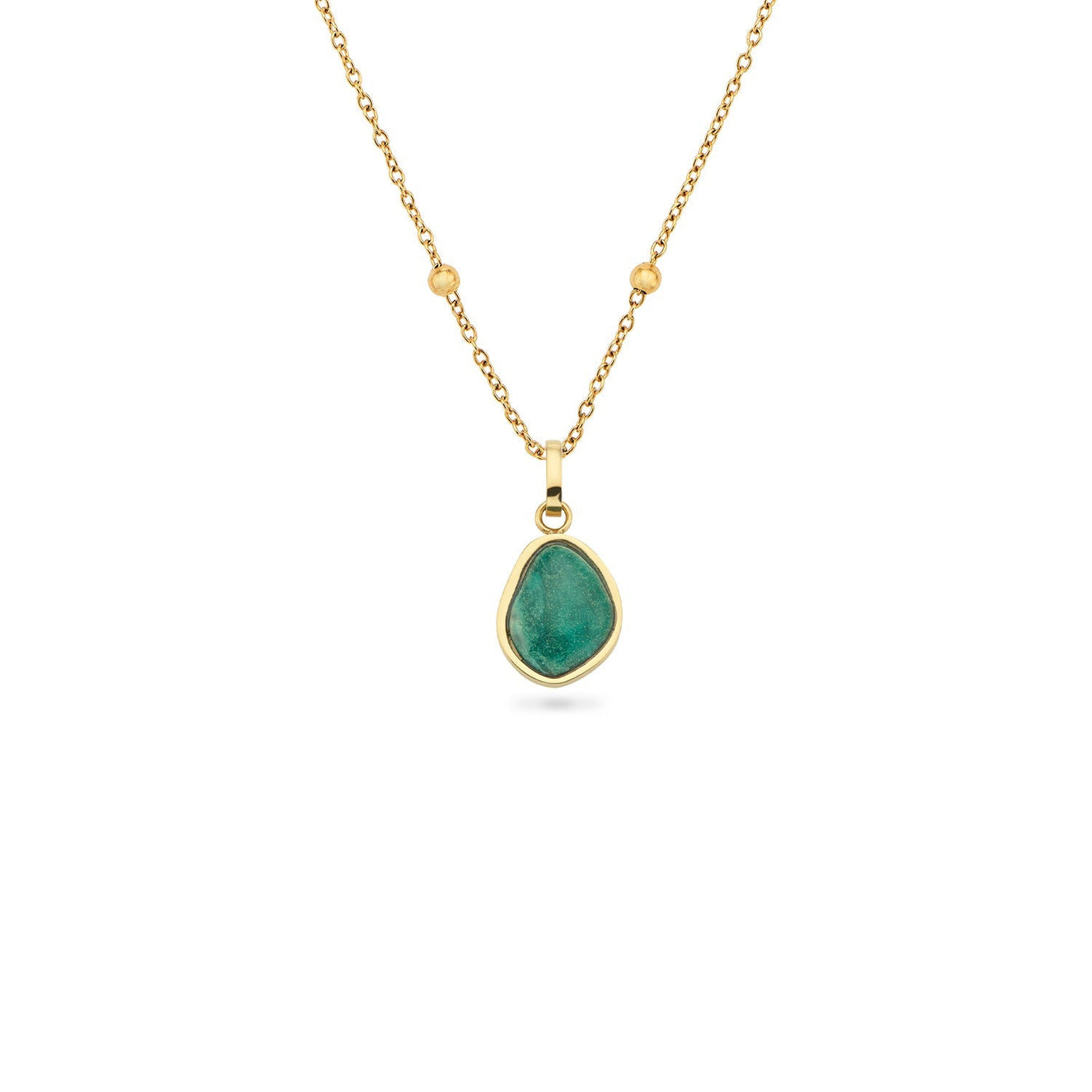 Jade Stone Necklace (Gold)
