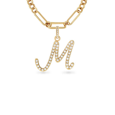Pavé Initial Necklace (Gold)