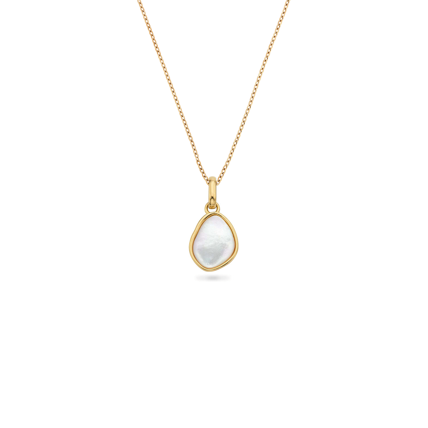 Organic Moonstone Necklace (Gold)