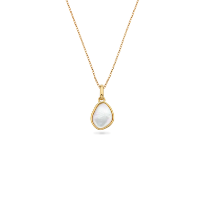 Organic Moonstone Necklace (Gold)