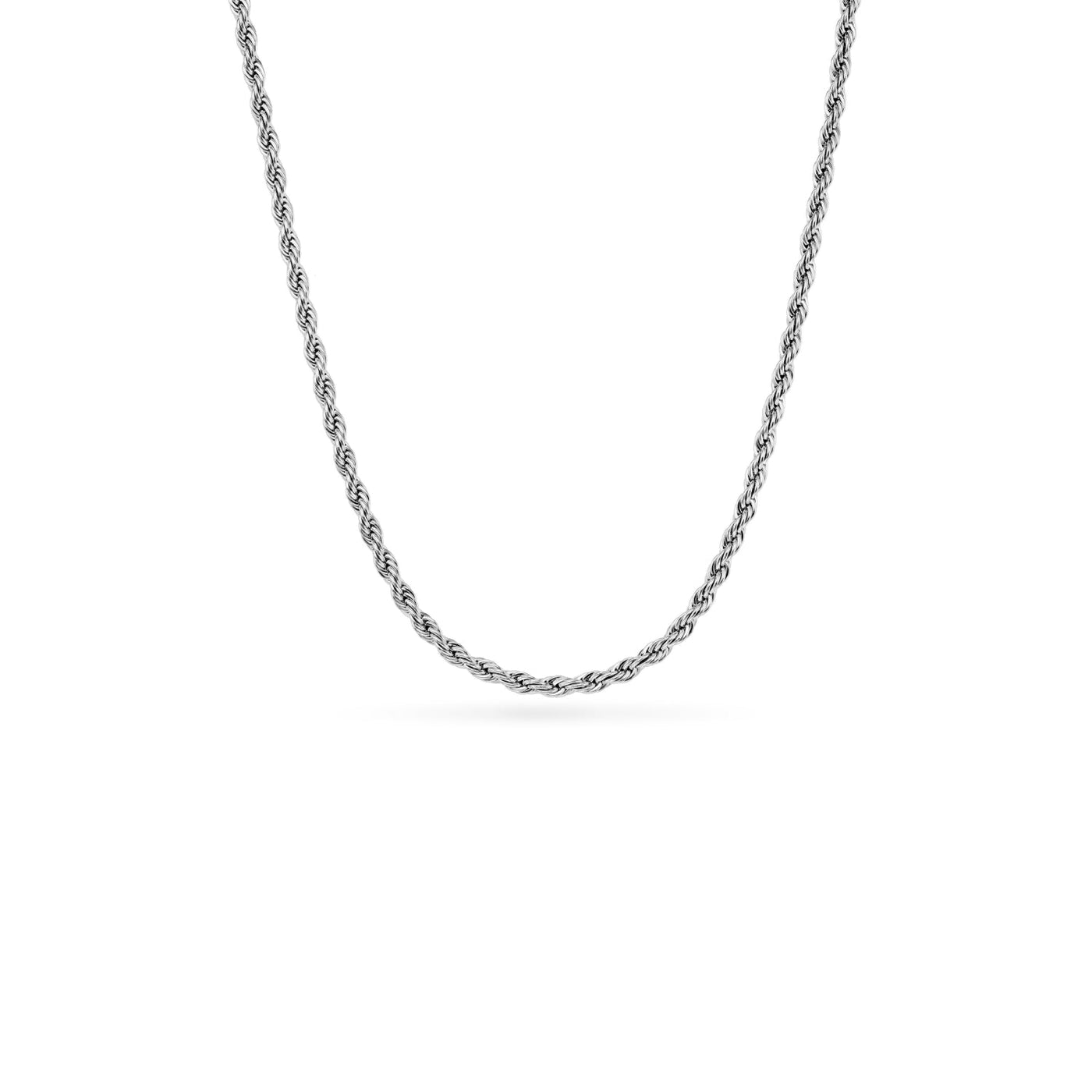 La Croix Crystal Cross Necklace (Silver)