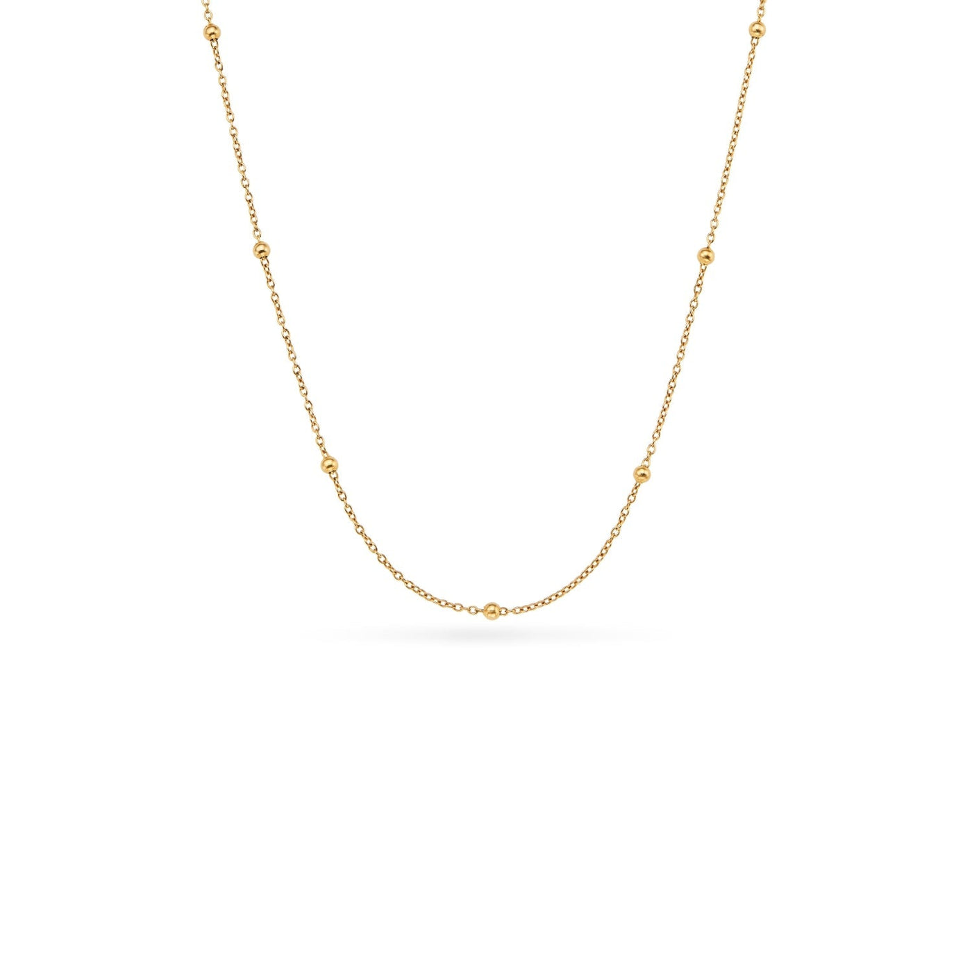 Green Quartz Heart Necklace (Gold)