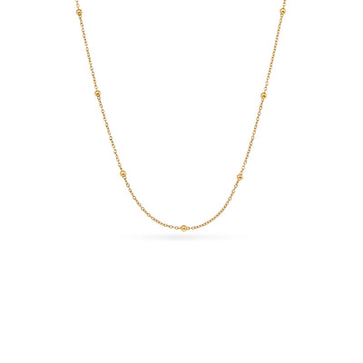 Bubble Initial Sphere Necklace (Gold)