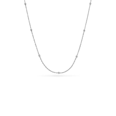 La Croix Crystal Cross Necklace (Silver)