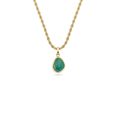 Jade Stone Necklace (Gold)