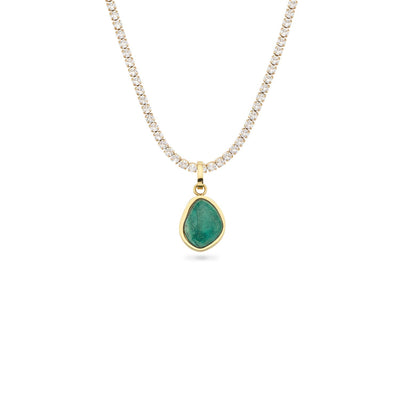 Jade Stone Necklace (Gold)