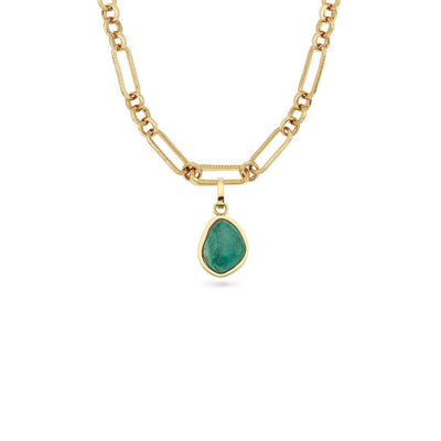 Jade Stone Necklace (Gold)