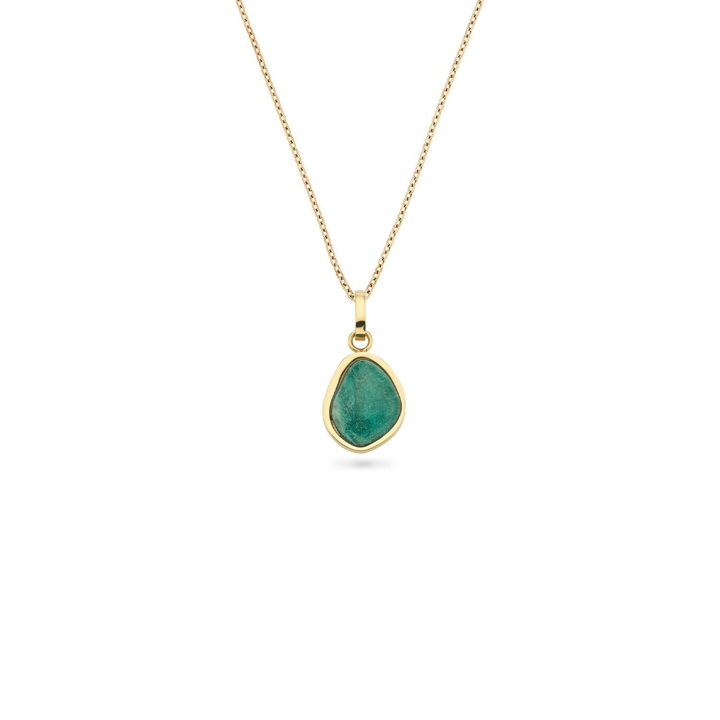 Jade Stone Necklace (Gold)