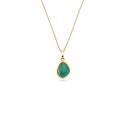 Jade Stone Necklace (Gold)
